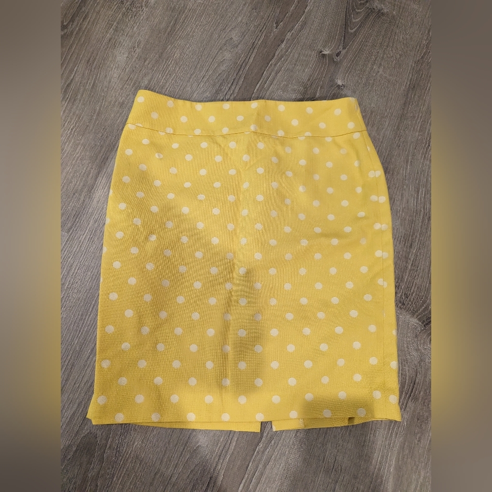 Yellow Polka Dot Pencil Skirt